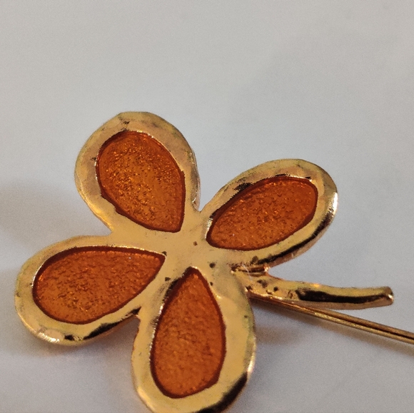 Designer Cecile Jeanne Paris Four Leaf Clover Stick pin brooch - Picture 8 of 11